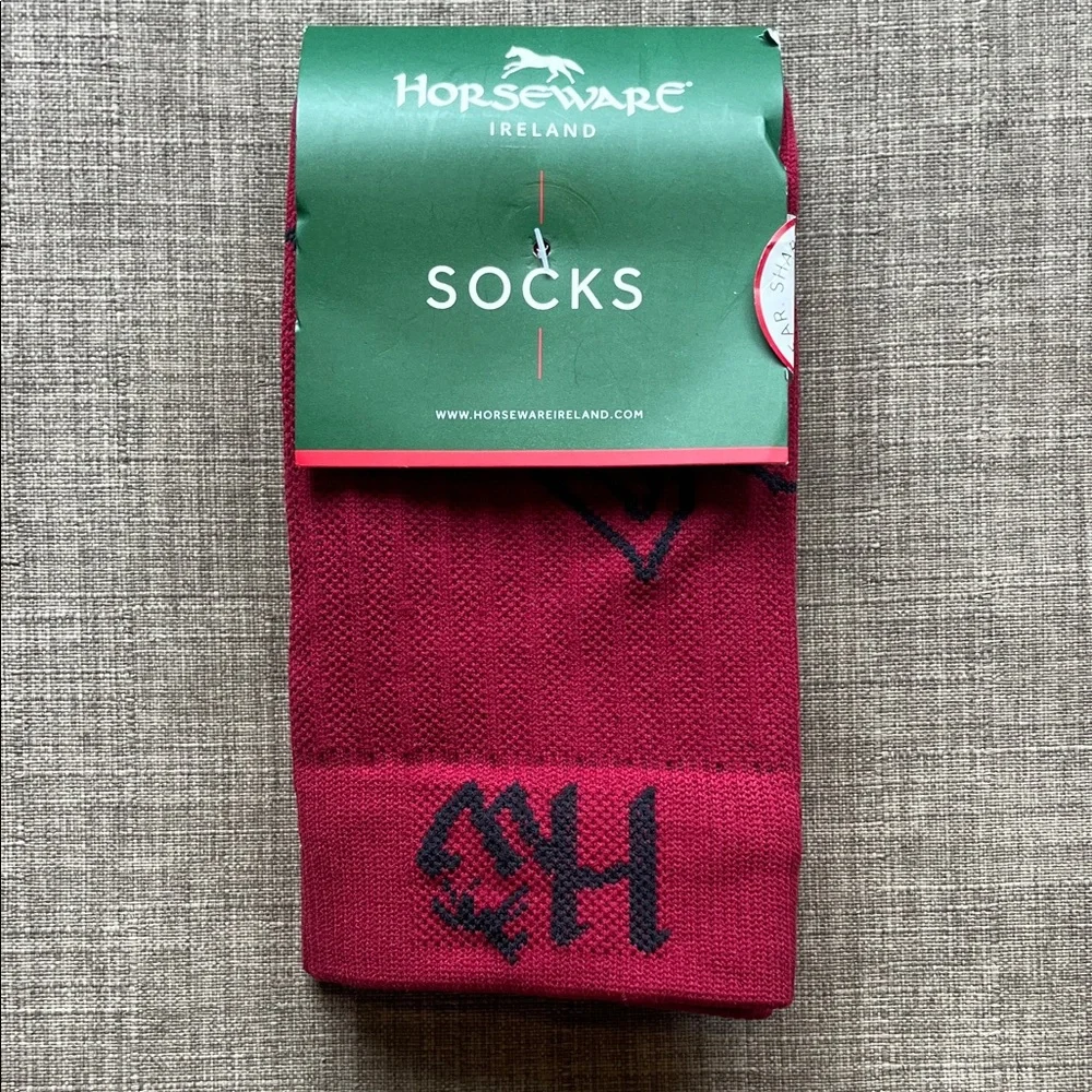 Horseware Equestrian Riding Sport Compression Socks Red NWT